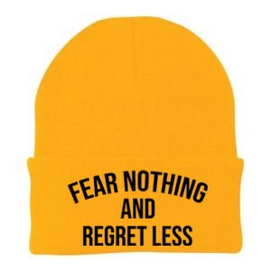 Fear Nothing And Regret Less Knit Cap Winter Beanie