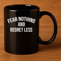 Fear Nothing And Regret Less 11oz C Handle Ceramic Mug