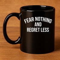 Fear Nothing And Regret Less 11oz C Handle Ceramic Mug