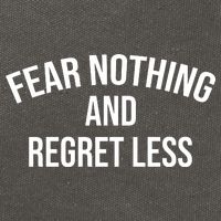 Fear Nothing And Regret Less Cotton Canvas Backpack