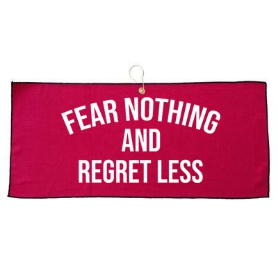 Fear Nothing And Regret Less Large Microfiber Waffle Golf Towel