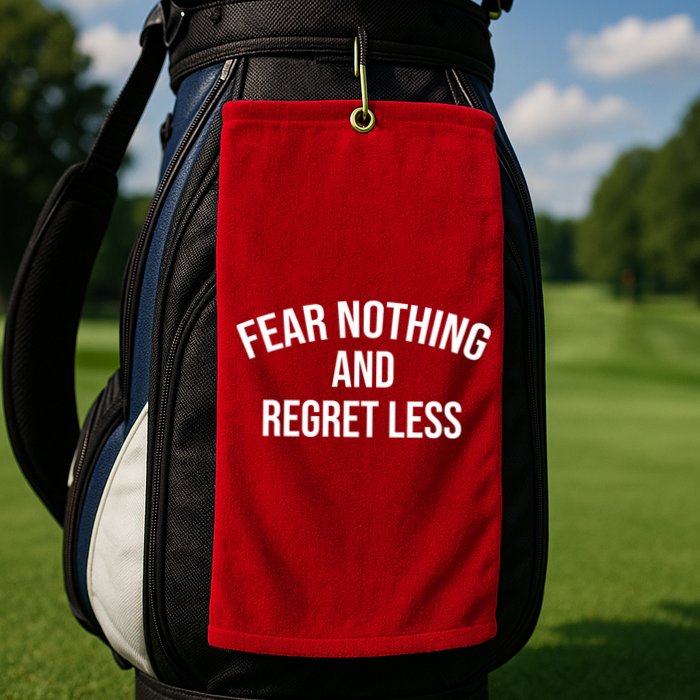 Fear Nothing And Regret Less Golf Towel