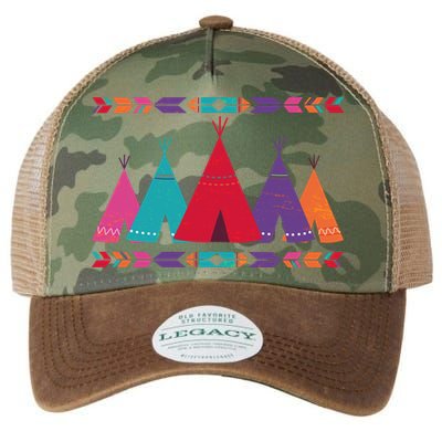 Funny Native American Pee Pattern 1 Legacy Tie Dye Trucker Hat