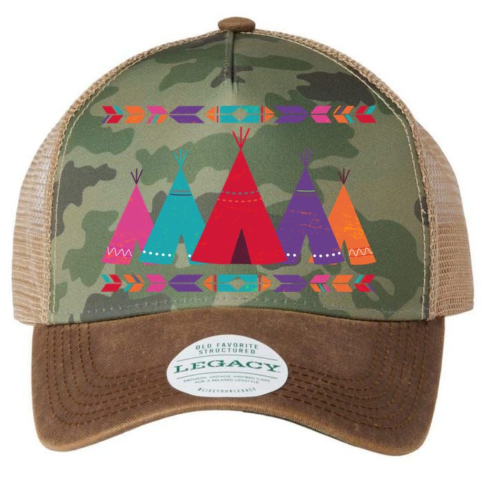 Funny Native American Pee Pattern 1 Legacy Tie Dye Trucker Hat