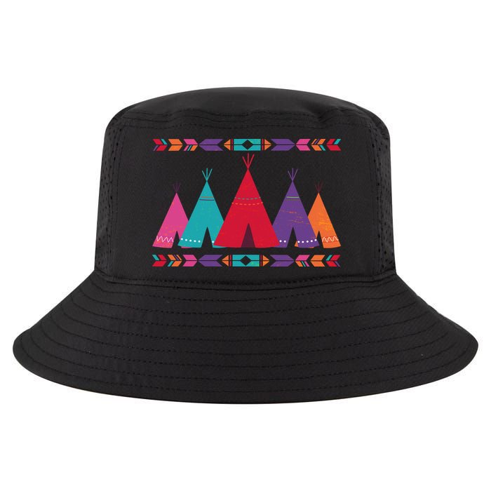Funny Native American Pee Pattern 1 Cool Comfort Performance Bucket Hat