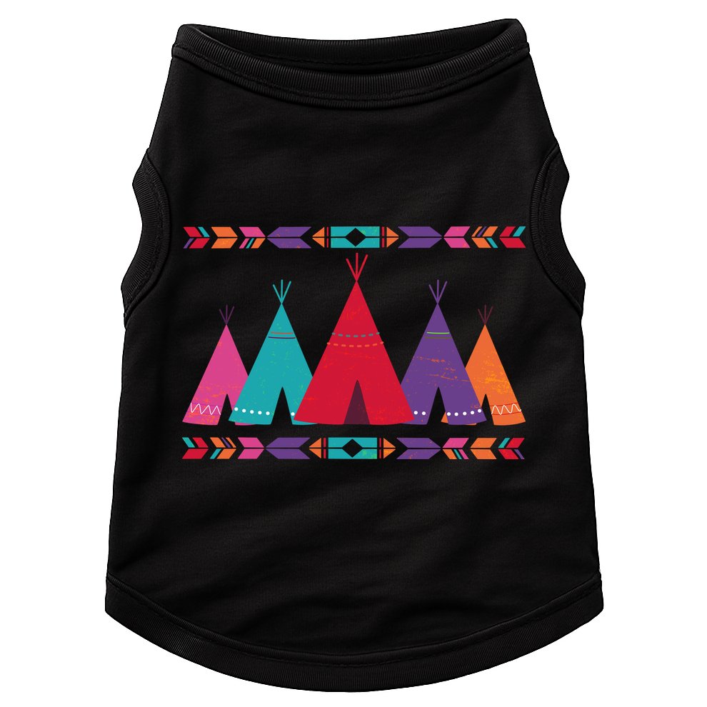 Funny Native American Pee Pattern 1 Doggie Tank