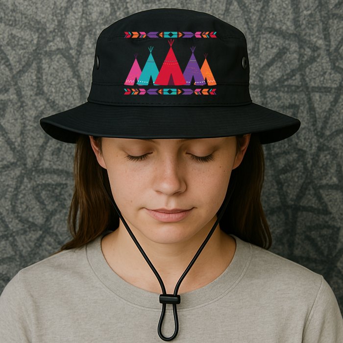 Funny Native American Pee Pattern 1 Bucket Hat