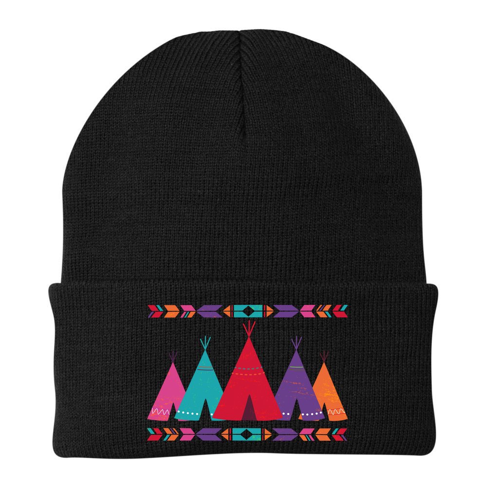 Funny Native American Pee Pattern 1 Beanie