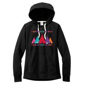 Funny Native American Pee Pattern 1 Women's Fleece Hoodie