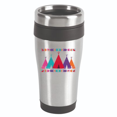 Funny Native American Pee Pattern 1 16oz Travel Tumbler