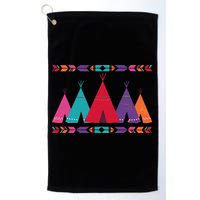 Funny Native American Pee Pattern 1 Golf Towel