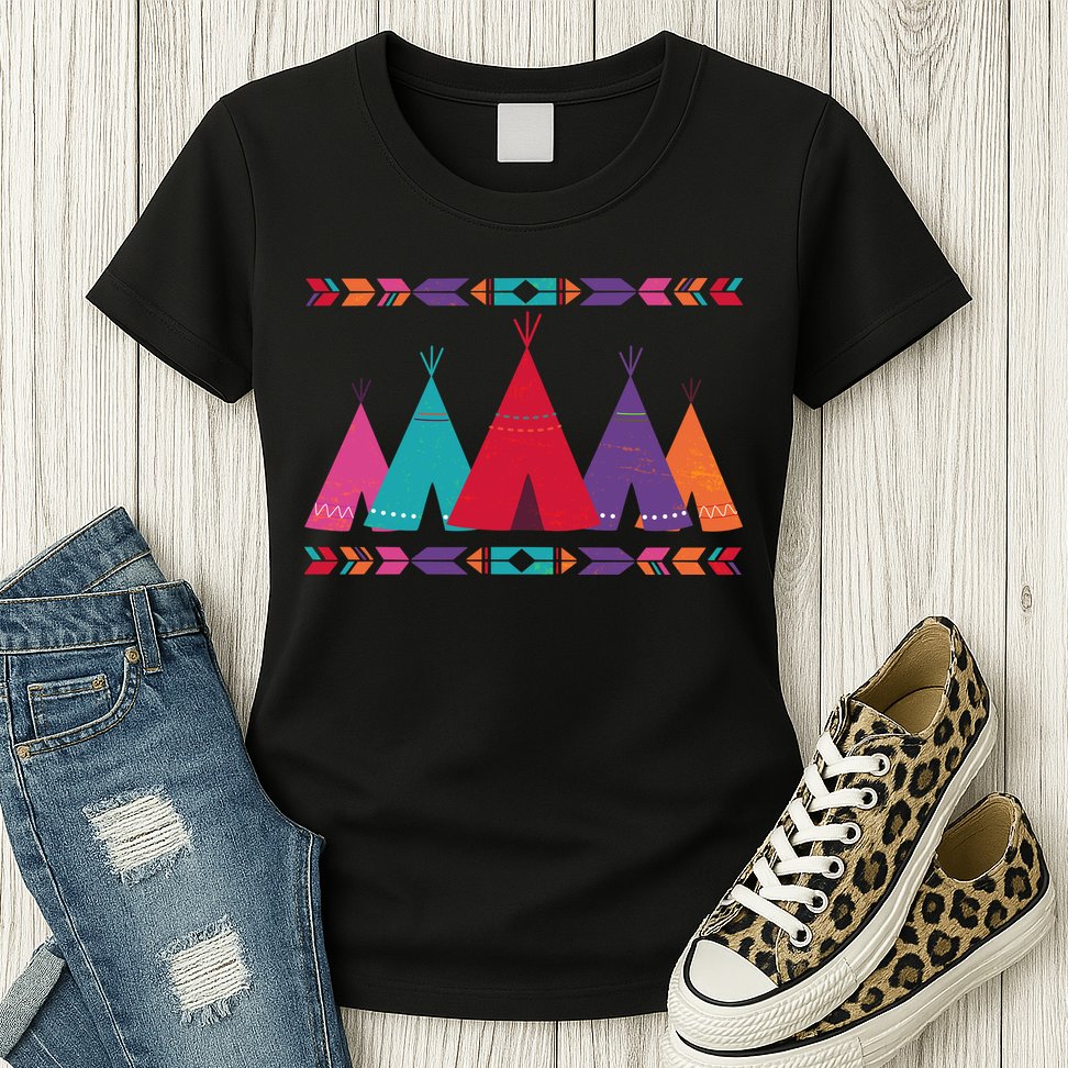 Funny Native American Pee Pattern 1 Womens T-Shirt