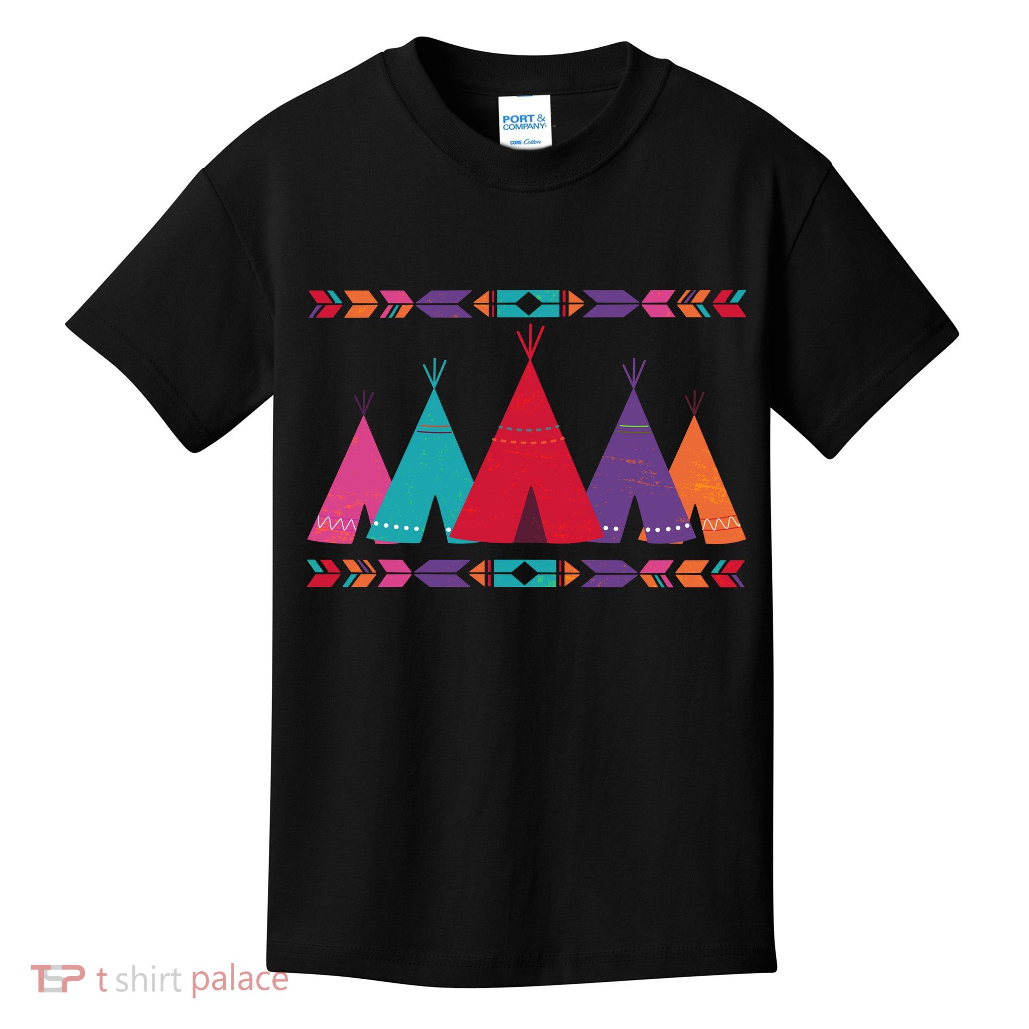 Funny Native American Pee Pattern 1 Kids T-Shirt