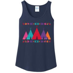 Funny Native American Pee Pattern 1 Ladies Essential Tank