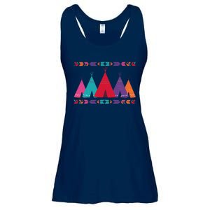 Funny Native American Pee Pattern 1 Ladies Essential Flowy Tank