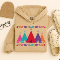 Funny Native American Pee Pattern 1 Hoodie