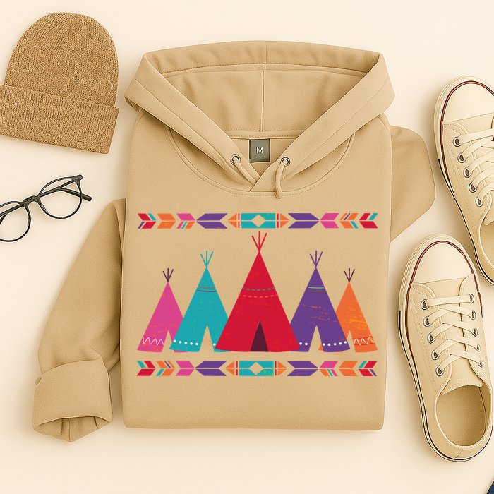 Funny Native American Pee Pattern 1 Hoodie