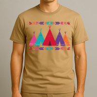 Funny Native American Pee Pattern 1 T-Shirt
