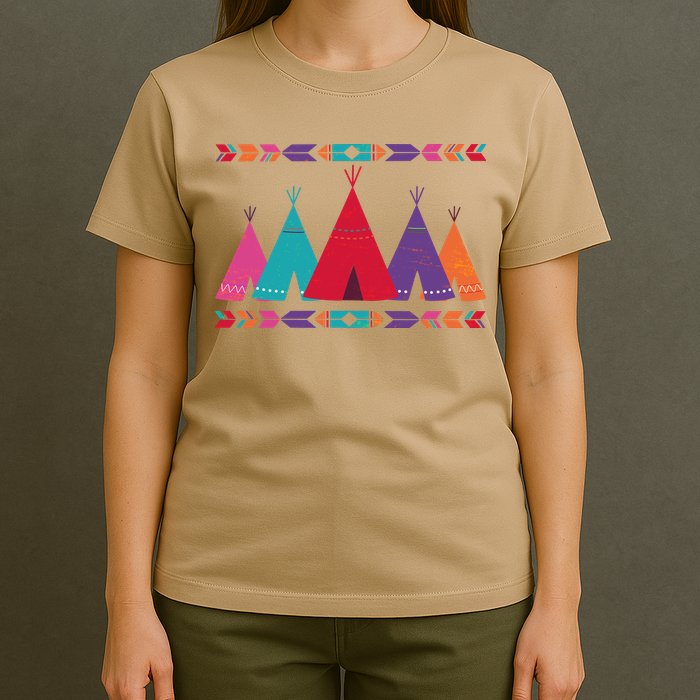 Funny Native American Pee Pattern 1 T-Shirt