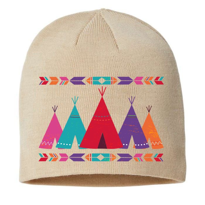 Funny Native American Pee Pattern 1 Sustainable Beanie