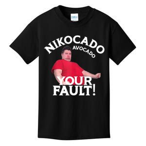 Funny Nikocado Avocado Your Fault Meme Fatty Fast Food Joke Kids T-Shirt