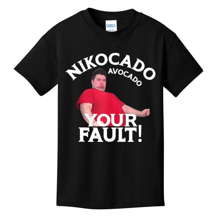 Funny Nikocado Avocado Your Fault Meme Fatty Fast Food Joke Kids T-Shirt