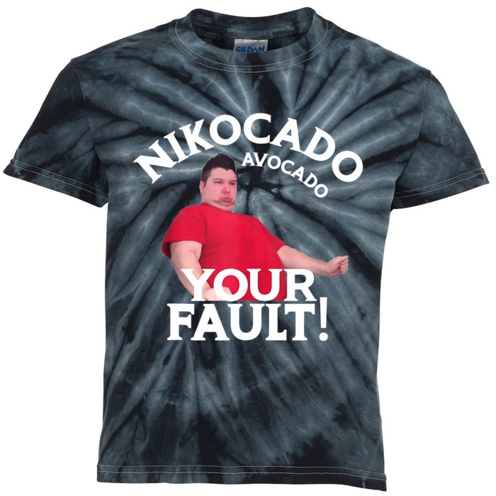 Funny Nikocado Avocado Your Fault Meme Fatty Fast Food Joke Kids Tie-Dye T-Shirt