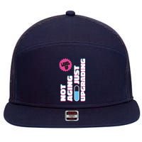 Funny Not Aging Birthday Quote 7 Panel Mesh Trucker Snapback Hat