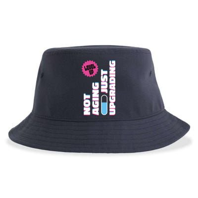 Funny Not Aging Birthday Quote Sustainable Bucket Hat