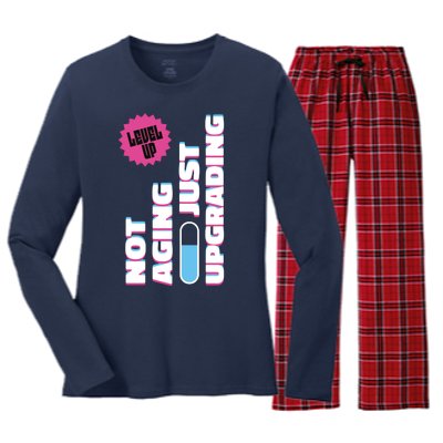 Funny Not Aging Birthday Quote Women's Long Sleeve Flannel Pajama Set 