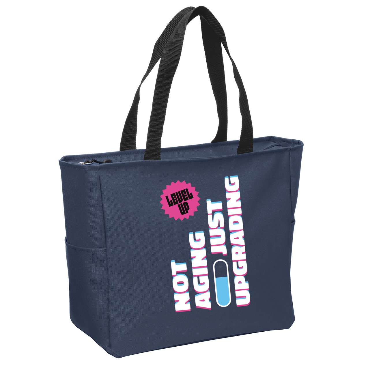 Funny Not Aging Birthday Quote Zip Tote Bag
