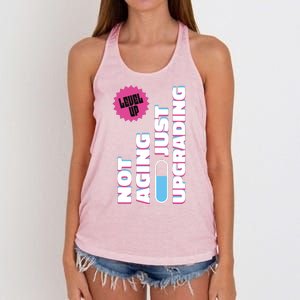 Funny Not Aging Birthday Quote Women's Knotted Racerback Tank