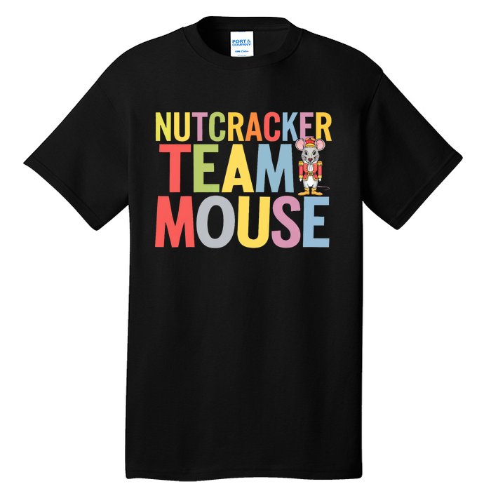 Funny Nutcracker Ballet Team Mouse Soldier Christmas Dance Tall T-Shirt