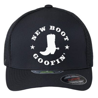 Funny New Boot Goofin Cowboy Boot Meme Quote Flexfit Unipanel Trucker Cap