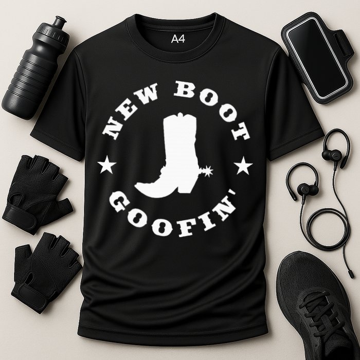 Funny New Boot Goofin Cowboy Boot Meme Quote Performance Shirt