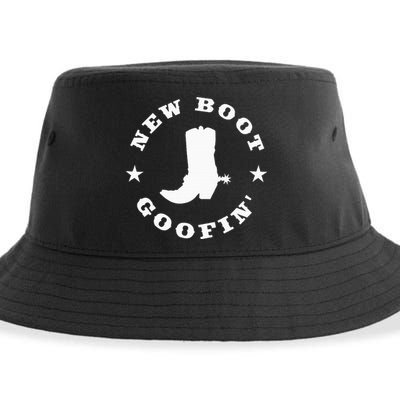 Funny New Boot Goofin Cowboy Boot Meme Quote Sustainable Bucket Hat