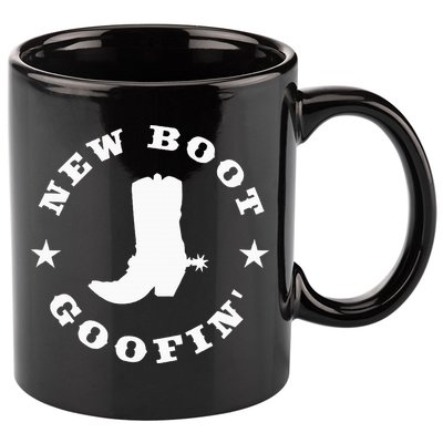 Funny New Boot Goofin Cowboy Boot Meme Quote 11oz C Handle Ceramic Mug