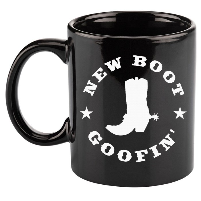 Funny New Boot Goofin Cowboy Boot Meme Quote 11oz C Handle Ceramic Mug
