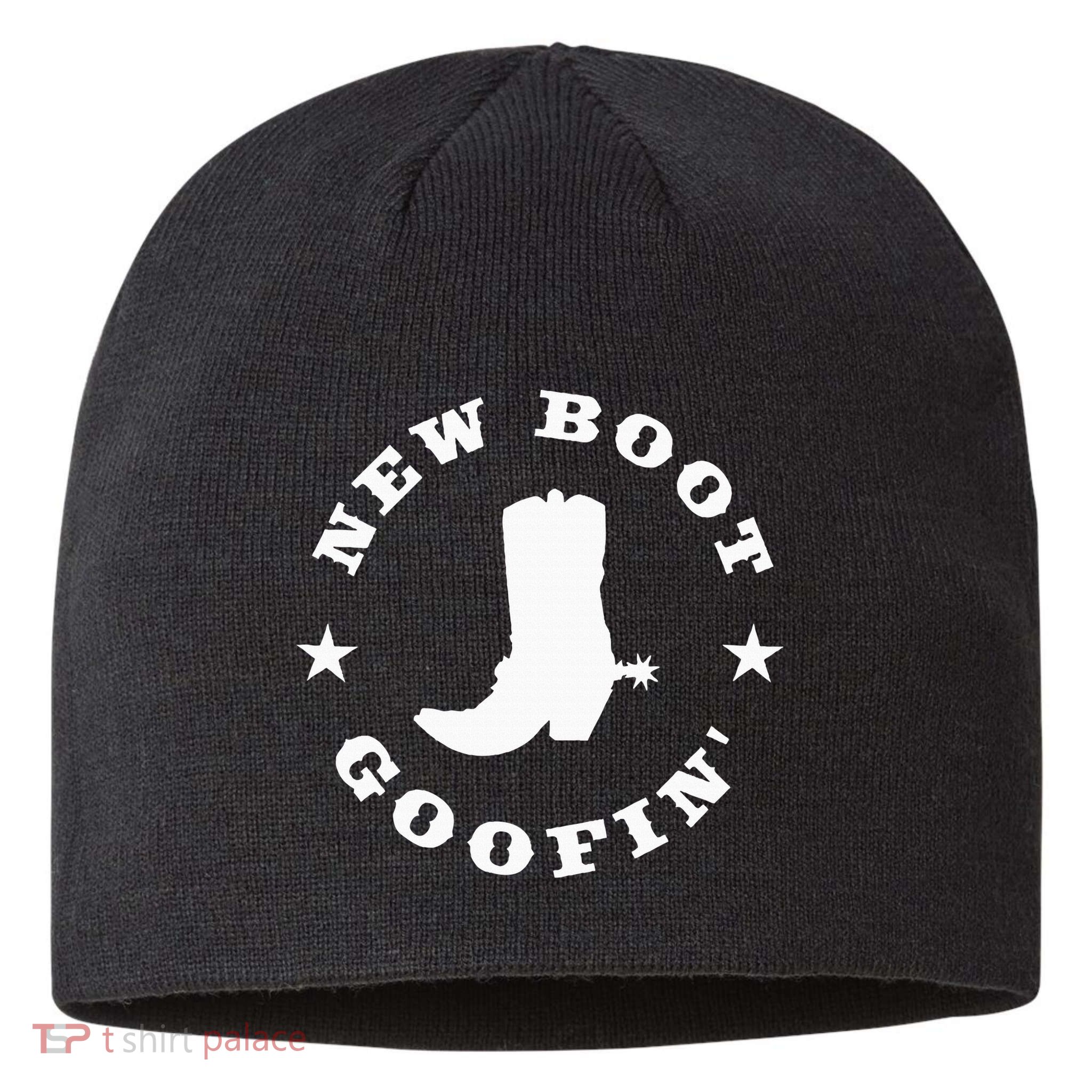Funny New Boot Goofin Cowboy Boot Meme Quote Sustainable Beanie