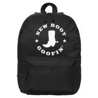 Funny New Boot Goofin Cowboy Boot Meme Quote 16 in Basic Backpack