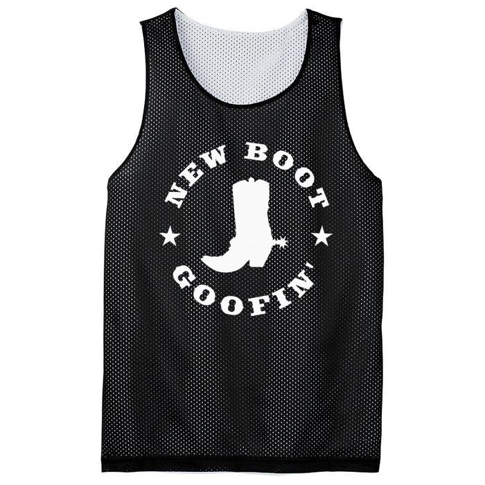 Funny New Boot Goofin Cowboy Boot Meme Quote Mesh Reversible Basketball Jersey Tank