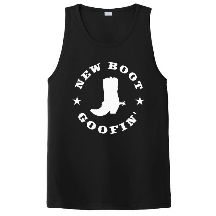 Funny New Boot Goofin Cowboy Boot Meme Quote PosiCharge Competitor Tank