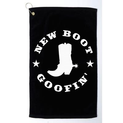 Funny New Boot Goofin Cowboy Boot Meme Quote Golf Towel