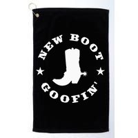 Funny New Boot Goofin Cowboy Boot Meme Quote Golf Towel