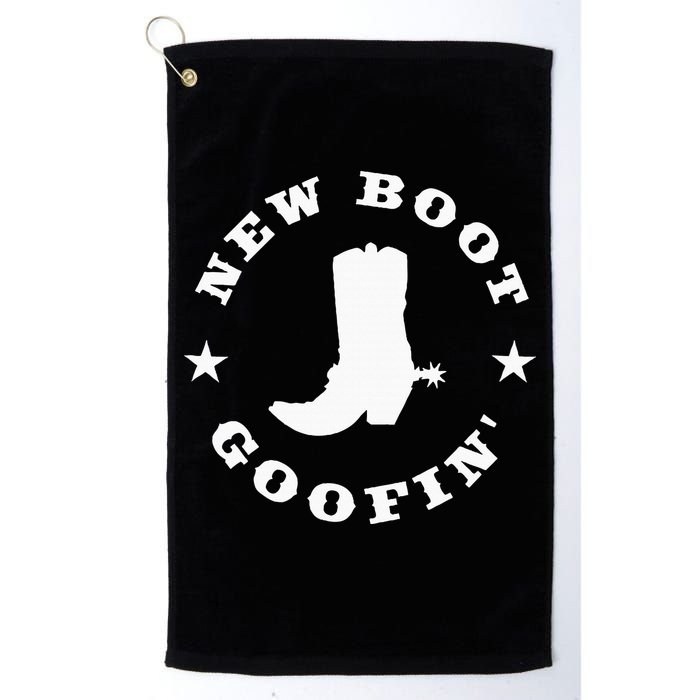 Funny New Boot Goofin Cowboy Boot Meme Quote Golf Towel