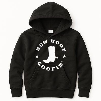 Funny New Boot Goofin Cowboy Boot Meme Quote Kids Hoodie