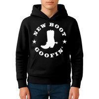 Funny New Boot Goofin Cowboy Boot Meme Quote Kids Hoodie