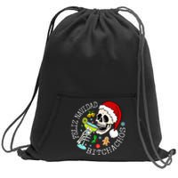 Feliz Navidad Bitchachos Funny Skull Spanish Merry Christmas Sweatshirt Cinch Pack Bag