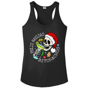 Feliz Navidad Bitchachos Funny Skull Spanish Merry Christmas Ladies PosiCharge Competitor Racerback Tank