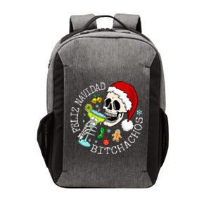 Feliz Navidad Bitchachos Funny Skull Spanish Merry Christmas Vector Backpack